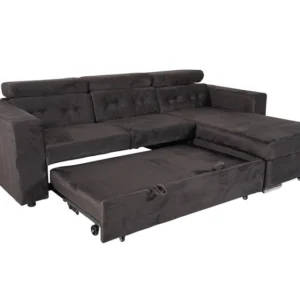 Siena Corner Sofa Bed Fabric - Dark Grey